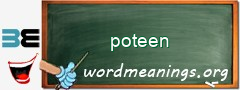 WordMeaning blackboard for poteen